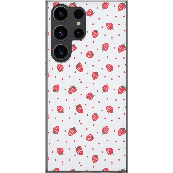 Mobilskal till Samsung Galaxy S24 Ultra med Jordgubbar motiv i gruppen SMARTPHONE & SURFPLATTOR / Mobilskydd / Samsung hos TP E-commerce Nordic AB (A62998)