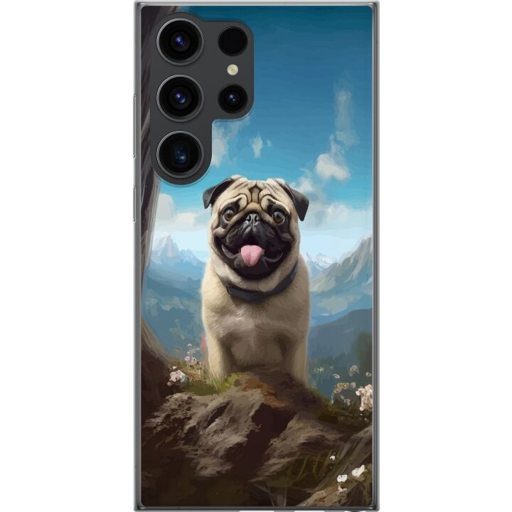 Mobilskal till Samsung Galaxy S24 Ultra med Glad Hund motiv i gruppen SMARTPHONE & SURFPLATTOR / Mobilskydd / Samsung hos TP E-commerce Nordic AB (A62999)