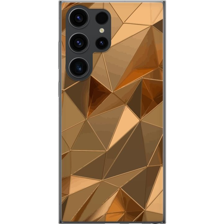 Mobilskal till Samsung Galaxy S24 Ultra med 3D Guld motiv i gruppen SMARTPHONE & SURFPLATTOR / Mobilskydd / Samsung hos TP E-commerce Nordic AB (A63005)