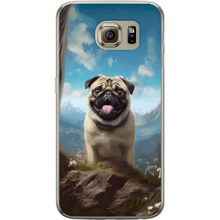 Mobilskal till Samsung Galaxy S6 med Glad Hund motiv i gruppen SMARTPHONE & SURFPLATTOR / Mobilskydd / Samsung hos TP E-commerce Nordic AB (A63026)