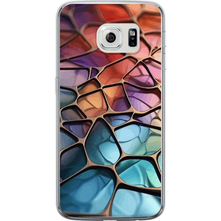 Mobilskal till Samsung Galaxy S6 edge med Metalliskt mönster motiv i gruppen SMARTPHONE & SURFPLATTOR / Mobilskydd / Samsung hos TP E-commerce Nordic AB (A63045)