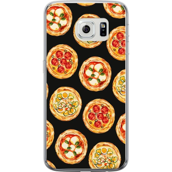 Mobilskal till Samsung Galaxy S6 edge med Pizza motiv i gruppen SMARTPHONE & SURFPLATTOR / Mobilskydd / Samsung hos TP E-commerce Nordic AB (A63048)