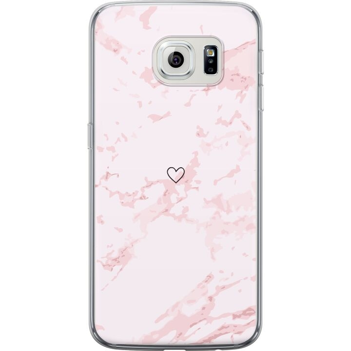 Mobilskal till Samsung Galaxy S6 edge med Rosa Hjärta motiv i gruppen SMARTPHONE & SURFPLATTOR / Mobilskydd / Samsung hos TP E-commerce Nordic AB (A63058)