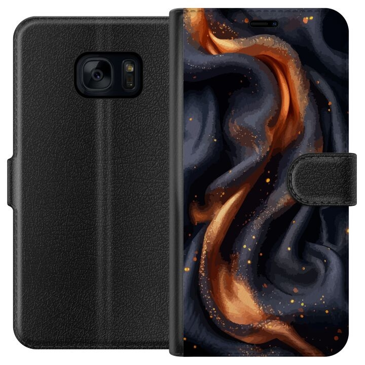 Plånboksfodral till Samsung Galaxy S7 med Eldigt silke motiv i gruppen SMARTPHONE & SURFPLATTOR / Mobilskydd / Samsung hos TP E-commerce Nordic AB (A63063)