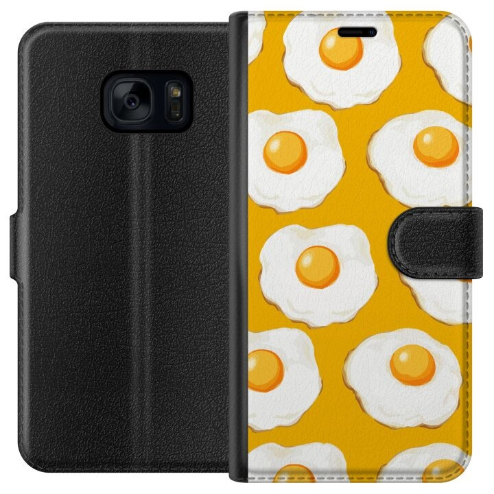 Plånboksfodral till Samsung Galaxy S7 med Stekt ägg motiv i gruppen SMARTPHONE & SURFPLATTOR / Mobilskydd / Samsung hos TP E-commerce Nordic AB (A63064)