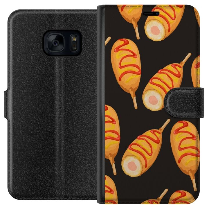 Plånboksfodral till Samsung Galaxy S7 med Kycklingklubba motiv i gruppen SMARTPHONE & SURFPLATTOR / Mobilskydd / Samsung hos TP E-commerce Nordic AB (A63071)