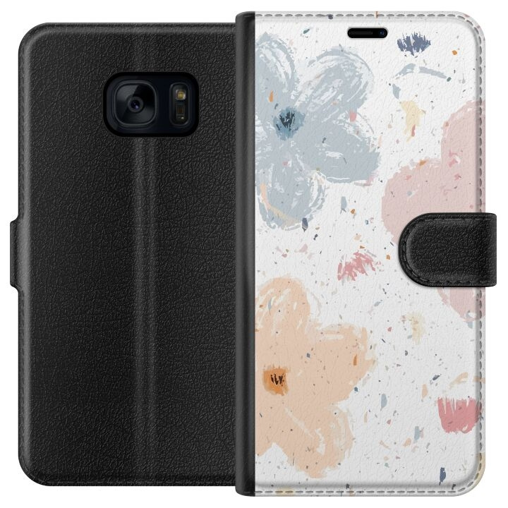Plånboksfodral till Samsung Galaxy S7 med Blommor motiv i gruppen SMARTPHONE & SURFPLATTOR / Mobilskydd / Samsung hos TP E-commerce Nordic AB (A63074)