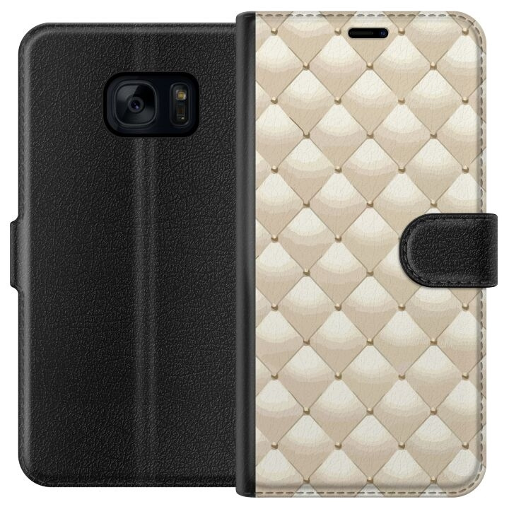 Plånboksfodral till Samsung Galaxy S7 med Guldglans motiv i gruppen SMARTPHONE & SURFPLATTOR / Mobilskydd / Samsung hos TP E-commerce Nordic AB (A63088)