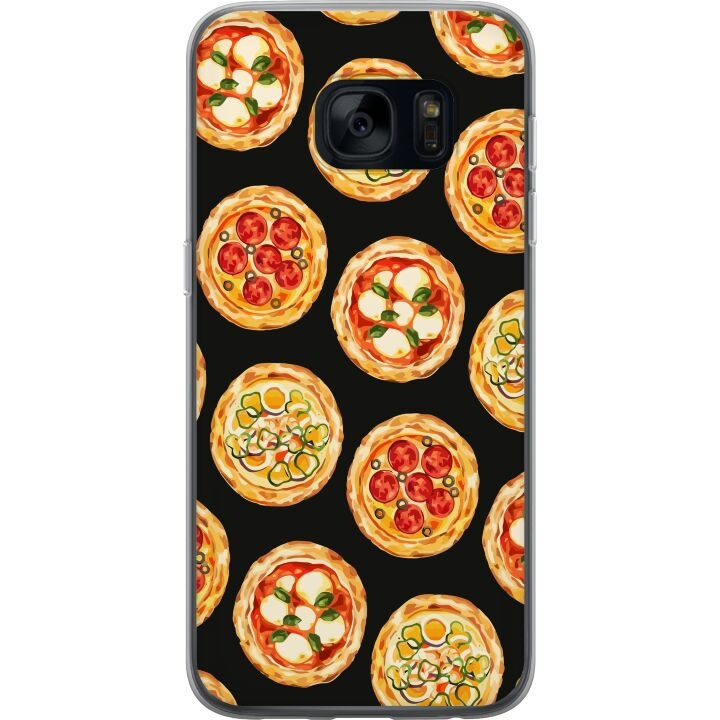 Mobilskal till Samsung Galaxy S7 med Pizza motiv i gruppen SMARTPHONE & SURFPLATTOR / Mobilskydd / Samsung hos TP E-commerce Nordic AB (A63102)
