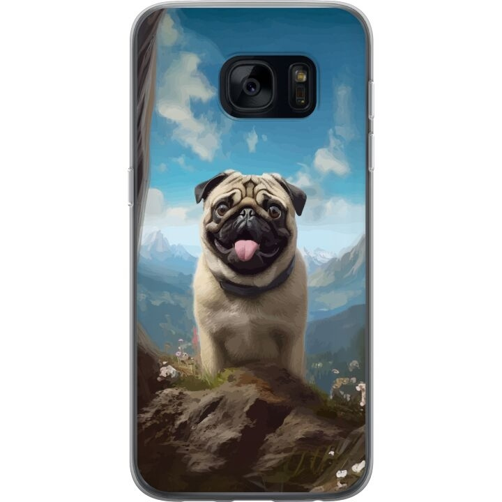 Mobilskal till Samsung Galaxy S7 med Glad Hund motiv i gruppen SMARTPHONE & SURFPLATTOR / Mobilskydd / Samsung hos TP E-commerce Nordic AB (A63107)