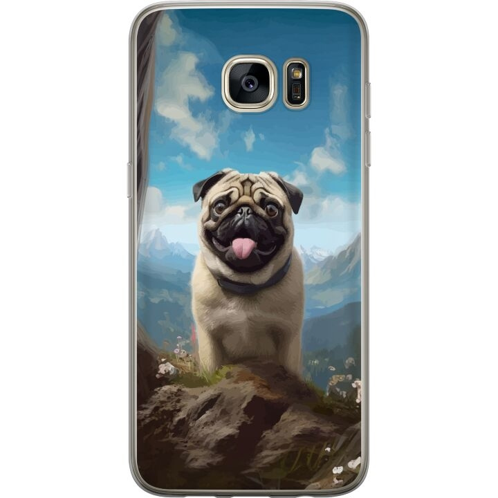 Mobilskal till Samsung Galaxy S7 edge med Glad Hund motiv i gruppen SMARTPHONE & SURFPLATTOR / Mobilskydd / Samsung hos TP E-commerce Nordic AB (A63134)