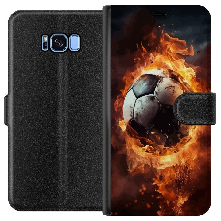 Plånboksfodral till Samsung Galaxy S8 med Fotboll motiv i gruppen SMARTPHONE & SURFPLATTOR / Mobilskydd / Samsung hos TP E-commerce Nordic AB (A63164)
