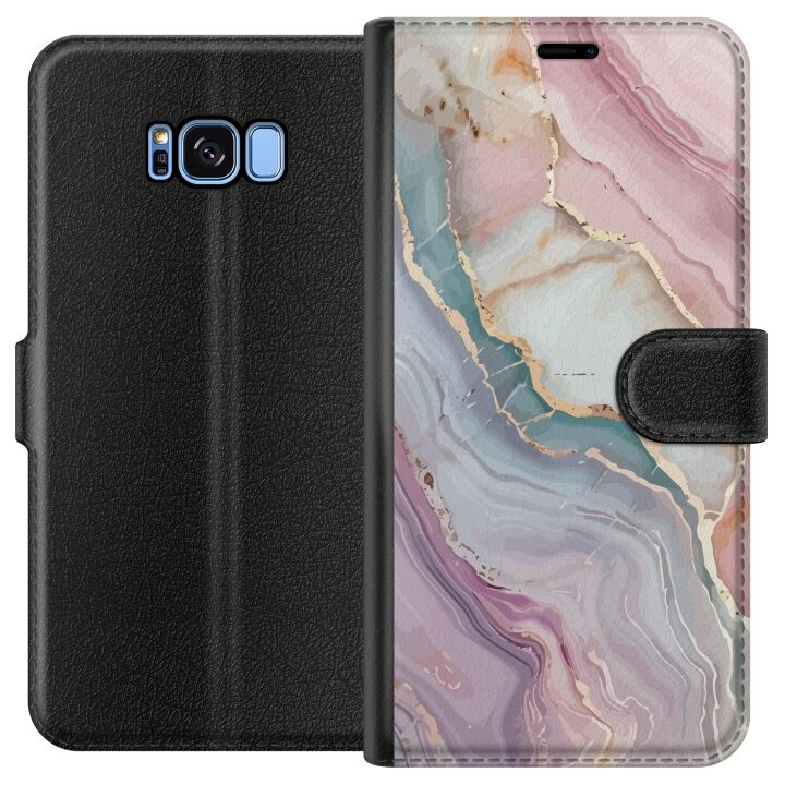 Plånboksfodral till Samsung Galaxy S8 med Marmor motiv i gruppen SMARTPHONE & SURFPLATTOR / Mobilskydd / Samsung hos TP E-commerce Nordic AB (A63165)