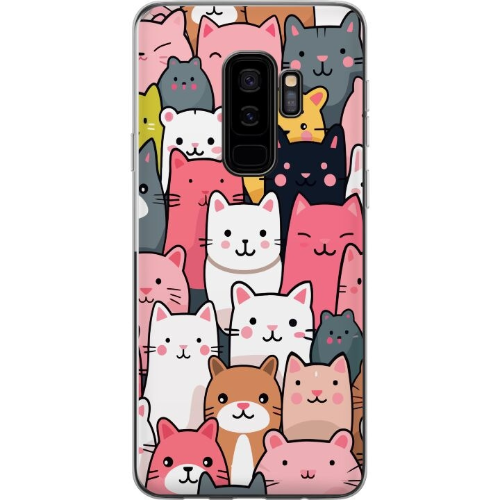 Mobilskal till Samsung Galaxy S9+ med Kattmönster motiv i gruppen SMARTPHONE & SURFPLATTOR / Mobilskydd / Samsung hos TP E-commerce Nordic AB (A63313)