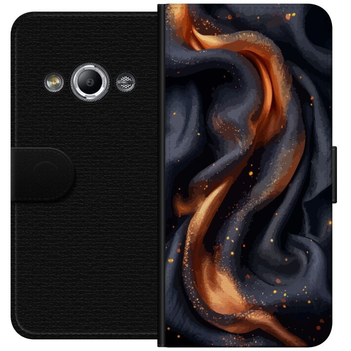 Plånboksfodral till Samsung Galaxy Xcover 3 med Eldigt silke motiv i gruppen SMARTPHONE & SURFPLATTOR / Mobilskydd / Samsung hos TP E-commerce Nordic AB (A63333)
