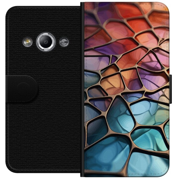 Plånboksfodral till Samsung Galaxy Xcover 3 med Metalliskt mönster motiv i gruppen SMARTPHONE & SURFPLATTOR / Mobilskydd / Samsung hos TP E-commerce Nordic AB (A63342)
