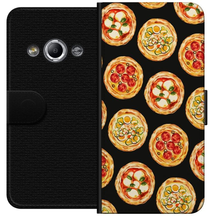 Plånboksfodral till Samsung Galaxy Xcover 3 med Pizza motiv i gruppen SMARTPHONE & SURFPLATTOR / Mobilskydd / Samsung hos TP E-commerce Nordic AB (A63345)