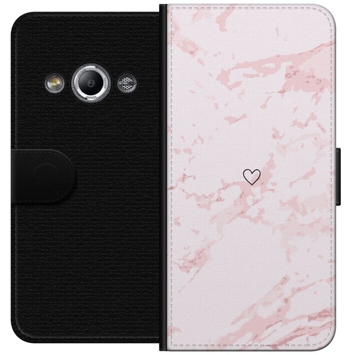 Plånboksfodral till Samsung Galaxy Xcover 3 med Rosa Hjärta motiv i gruppen SMARTPHONE & SURFPLATTOR / Mobilskydd / Samsung hos TP E-commerce Nordic AB (A63355)