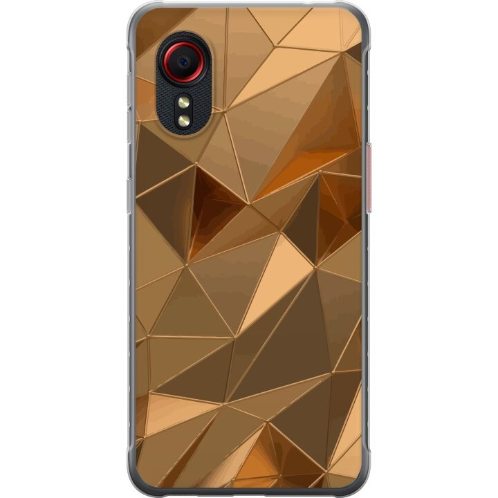 Mobilskal till Samsung Galaxy Xcover 5 med 3D Guld motiv i gruppen SMARTPHONE & SURFPLATTOR / Mobilskydd / Samsung hos TP E-commerce Nordic AB (A63464)