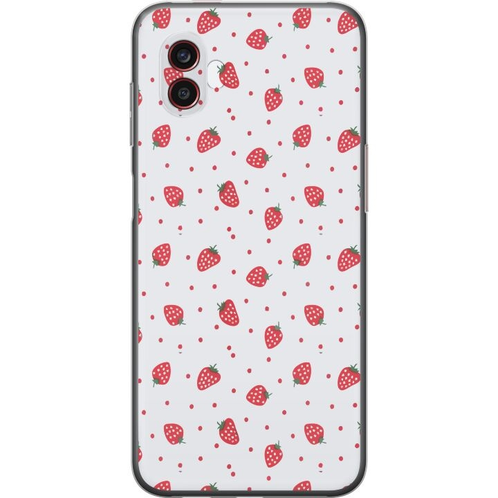Mobilskal till Samsung Galaxy Xcover6 Pro med Jordgubbar motiv i gruppen SMARTPHONE & SURFPLATTOR / Mobilskydd / Samsung hos TP E-commerce Nordic AB (A63484)