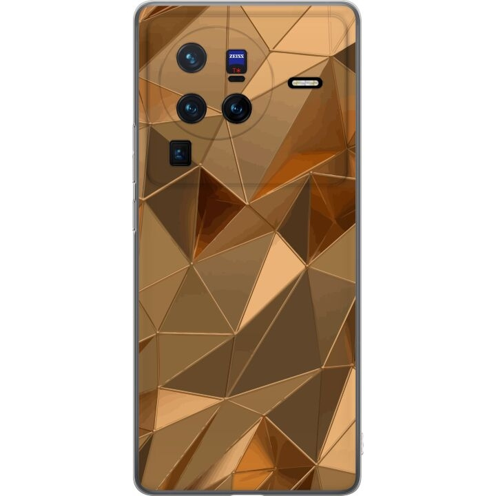 Mobilskal till vivo X80 Pro med 3D Guld motiv i gruppen SMARTPHONE & SURFPLATTOR / Mobilskydd / vivo hos TP E-commerce Nordic AB (A63707)