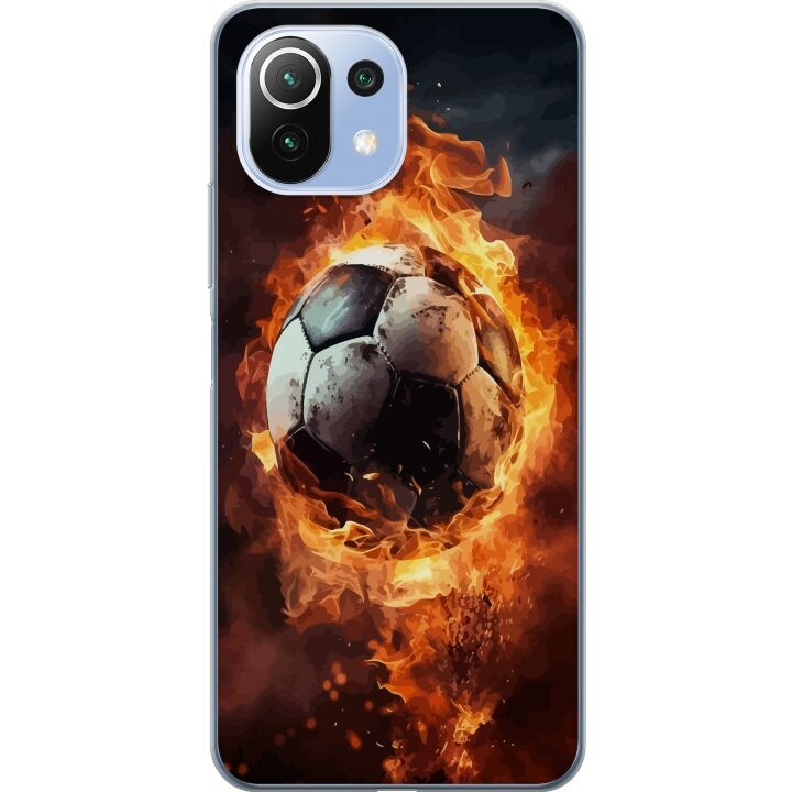 Mobilskal till Xiaomi 11 Lite 5G NE med Fotboll motiv i gruppen SMARTPHONE & SURFPLATTOR / Mobilskydd / Xiaomi hos TP E-commerce Nordic AB (A63731)