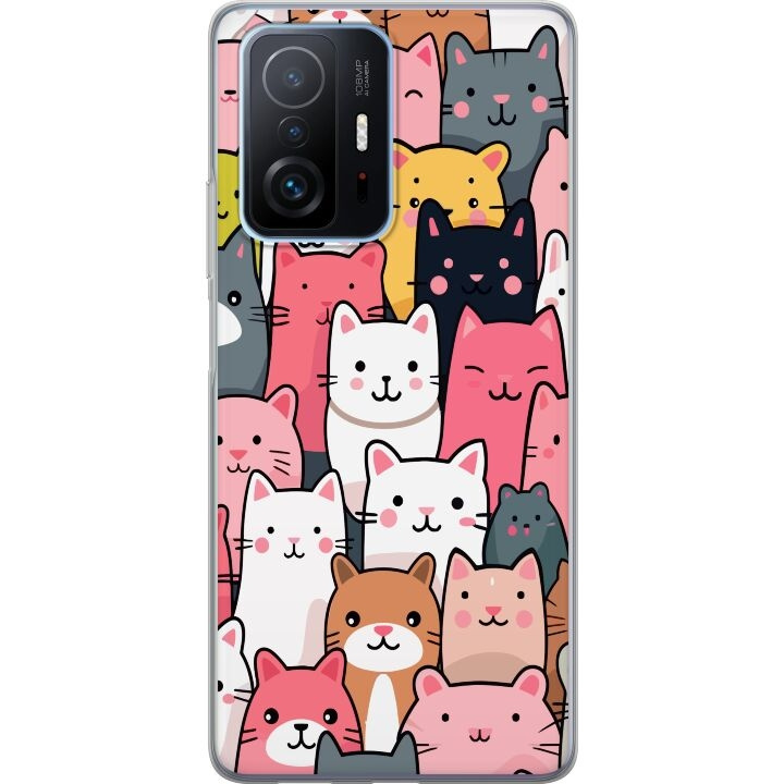 Mobilskal till Xiaomi 11T med Kattmönster motiv i gruppen SMARTPHONE & SURFPLATTOR / Mobilskydd / Xiaomi hos TP E-commerce Nordic AB (A63772)