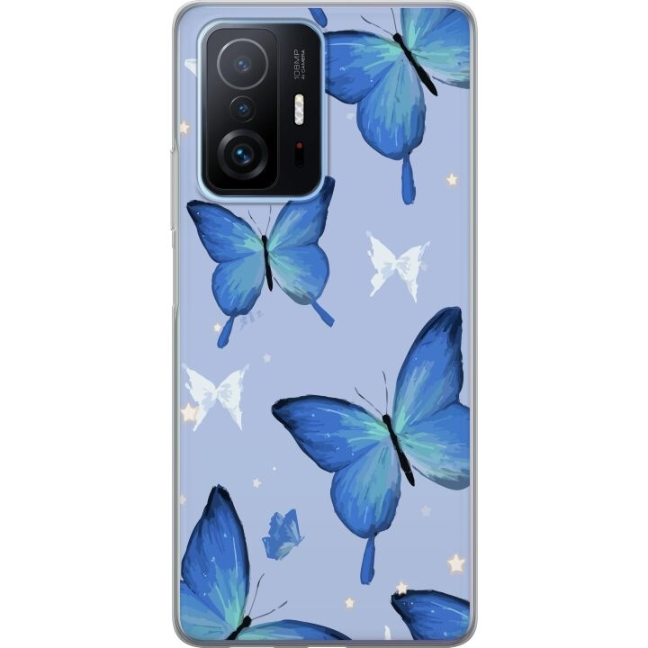 Mobilskal till Xiaomi 11T Pro med Blå fjärillar motiv i gruppen SMARTPHONE & SURFPLATTOR / Mobilskydd / Xiaomi hos TP E-commerce Nordic AB (A63807)