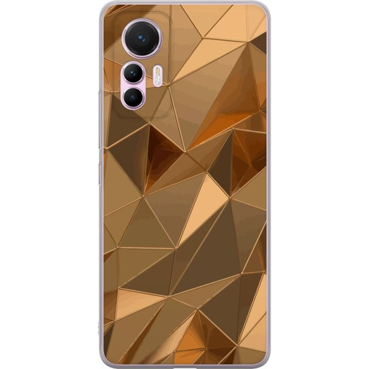 Mobilskal till Xiaomi 12 Lite med 3D Guld motiv i gruppen SMARTPHONE & SURFPLATTOR / Mobilskydd / Xiaomi hos TP E-commerce Nordic AB (A63896)