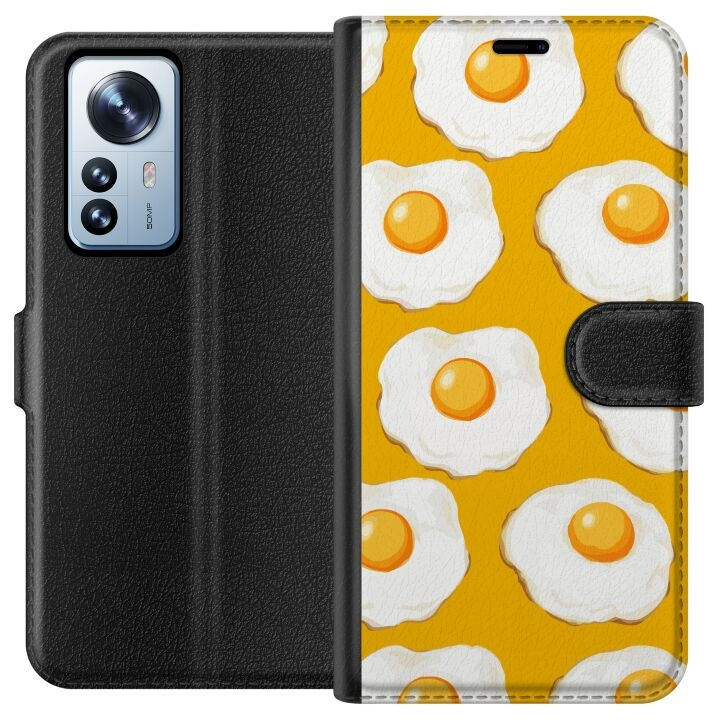 Plånboksfodral till Xiaomi 12 Pro med Stekt ägg motiv i gruppen SMARTPHONE & SURFPLATTOR / Mobilskydd / Xiaomi hos TP E-commerce Nordic AB (A63901)