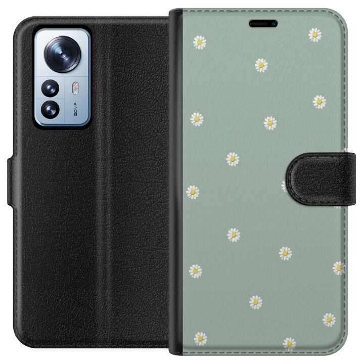 Plånboksfodral till Xiaomi 12 Pro med Prästkragar motiv i gruppen SMARTPHONE & SURFPLATTOR / Mobilskydd / Xiaomi hos TP E-commerce Nordic AB (A63903)