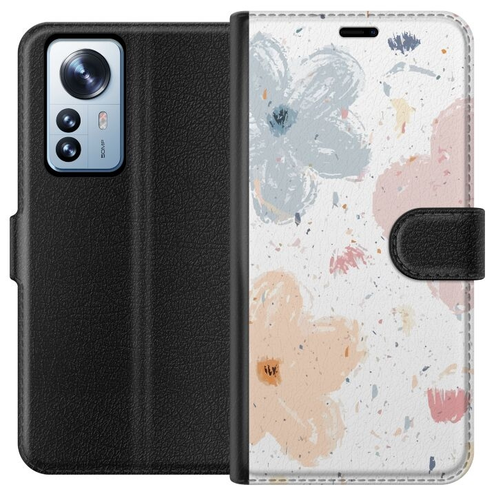Plånboksfodral till Xiaomi 12 Pro med Blommor motiv i gruppen SMARTPHONE & SURFPLATTOR / Mobilskydd / Xiaomi hos TP E-commerce Nordic AB (A63911)