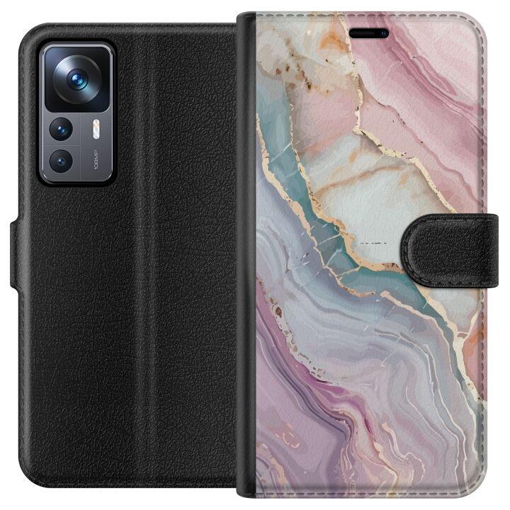 Plånboksfodral till Xiaomi 12T med Marmor motiv i gruppen SMARTPHONE & SURFPLATTOR / Mobilskydd / Xiaomi hos TP E-commerce Nordic AB (A63975)