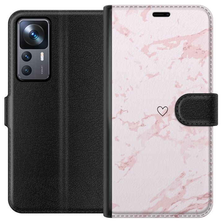Plånboksfodral till Xiaomi 12T med Rosa Hjärta motiv i gruppen SMARTPHONE & SURFPLATTOR / Mobilskydd / Xiaomi hos TP E-commerce Nordic AB (A63976)