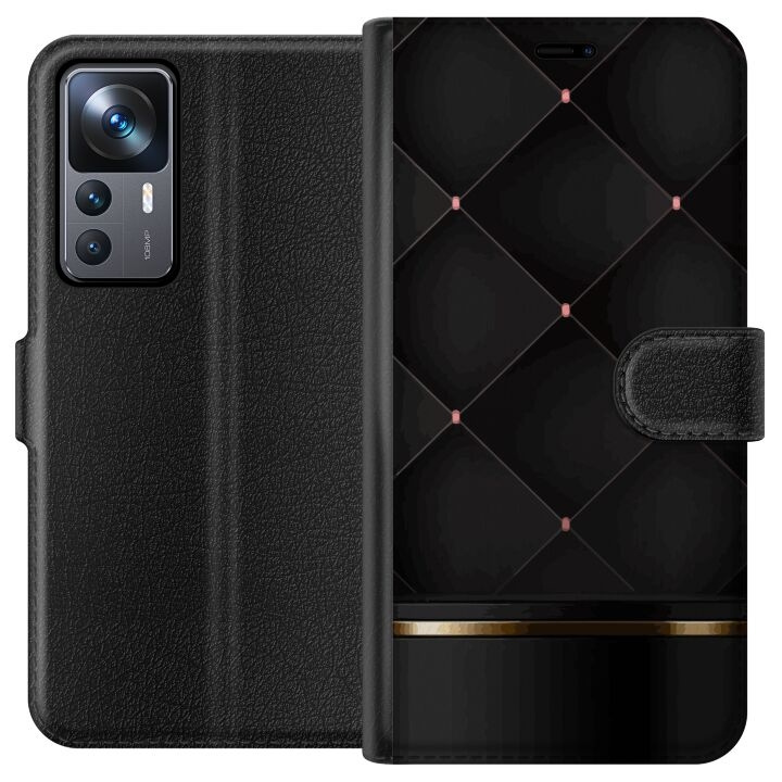 Plånboksfodral till Xiaomi 12T Pro med Lyxig linje motiv i gruppen SMARTPHONE & SURFPLATTOR / Mobilskydd / Xiaomi hos TP E-commerce Nordic AB (A64022)