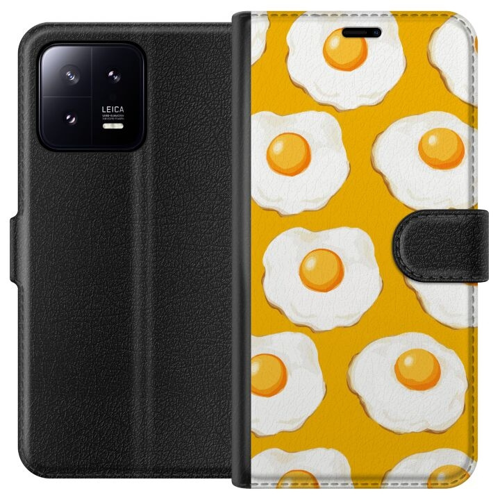 Plånboksfodral till Xiaomi 13 med Stekt ägg motiv i gruppen SMARTPHONE & SURFPLATTOR / Mobilskydd / Xiaomi hos TP E-commerce Nordic AB (A64063)