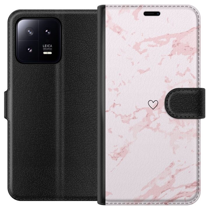 Plånboksfodral till Xiaomi 13 med Rosa Hjärta motiv i gruppen SMARTPHONE & SURFPLATTOR / Mobilskydd / Xiaomi hos TP E-commerce Nordic AB (A64084)