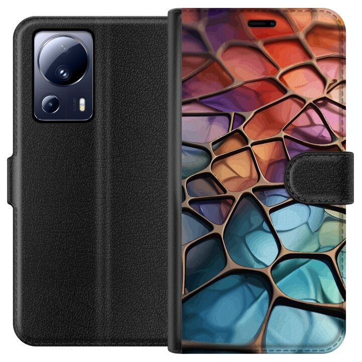 Plånboksfodral till Xiaomi 13 Lite med Metalliskt mönster motiv i gruppen SMARTPHONE & SURFPLATTOR / Mobilskydd / Xiaomi hos TP E-commerce Nordic AB (A64125)