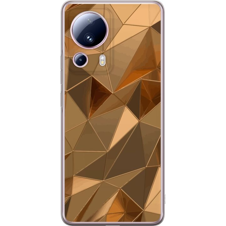Mobilskal till Xiaomi 13 Lite med 3D Guld motiv i gruppen SMARTPHONE & SURFPLATTOR / Mobilskydd / Xiaomi hos TP E-commerce Nordic AB (A64166)