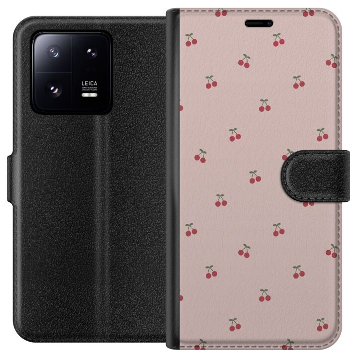 Plånboksfodral till Xiaomi 13 Pro med Körsbär motiv i gruppen SMARTPHONE & SURFPLATTOR / Mobilskydd / Xiaomi hos TP E-commerce Nordic AB (A64176)