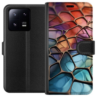 Plånboksfodral till Xiaomi 13 Pro med Metalliskt mönster motiv