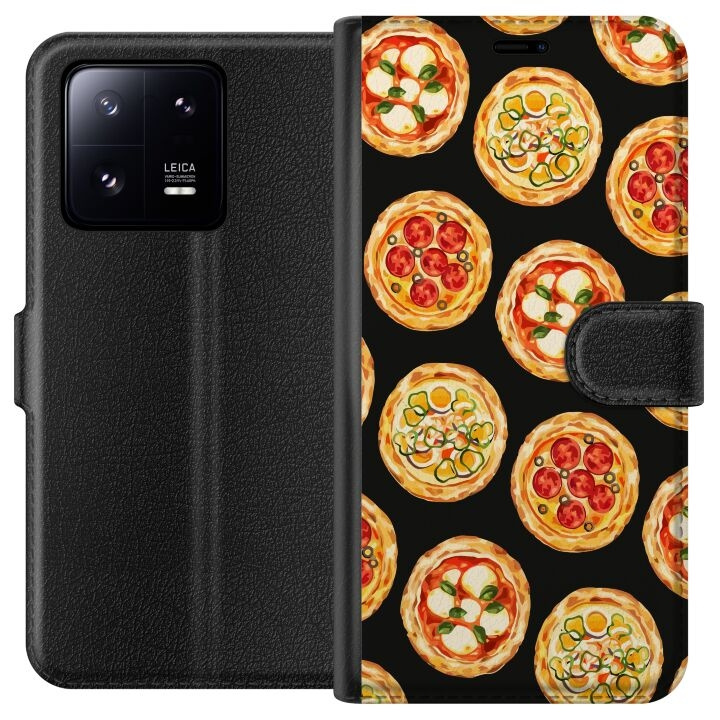 Plånboksfodral till Xiaomi 13 Pro med Pizza motiv i gruppen SMARTPHONE & SURFPLATTOR / Mobilskydd / Xiaomi hos TP E-commerce Nordic AB (A64182)