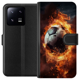 Plånboksfodral till Xiaomi 13 Pro med Fotboll motiv