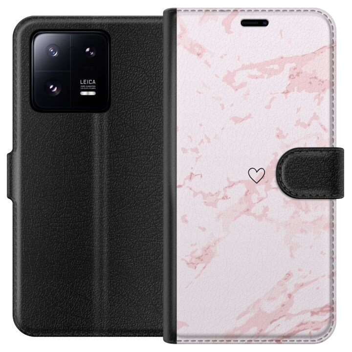 Plånboksfodral till Xiaomi 13 Pro med Rosa Hjärta motiv i gruppen SMARTPHONE & SURFPLATTOR / Mobilskydd / Xiaomi hos TP E-commerce Nordic AB (A64192)