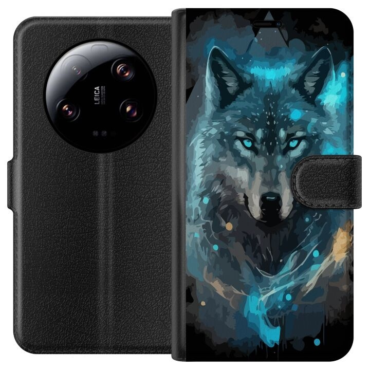 Plånboksfodral till Xiaomi 13 Ultra med Varg motiv i gruppen SMARTPHONE & SURFPLATTOR / Mobilskydd / Xiaomi hos TP E-commerce Nordic AB (A64282)