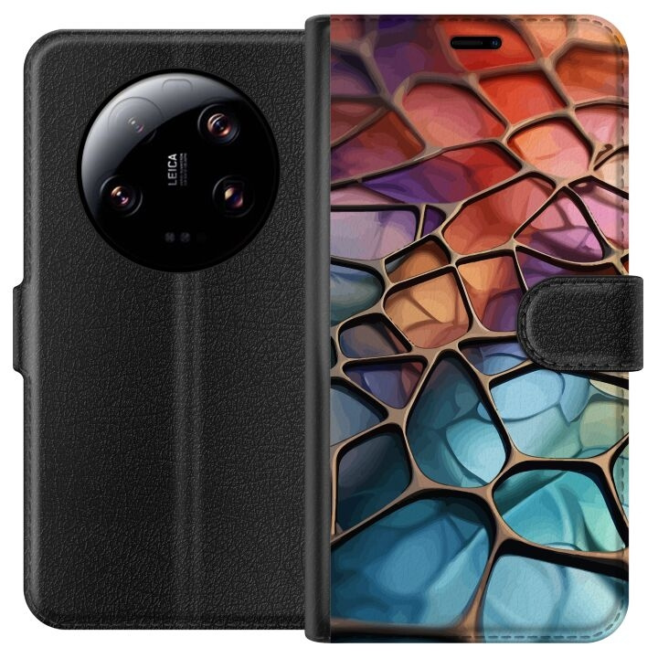 Plånboksfodral till Xiaomi 13 Ultra med Metalliskt mönster motiv i gruppen SMARTPHONE & SURFPLATTOR / Mobilskydd / Xiaomi hos TP E-commerce Nordic AB (A64287)