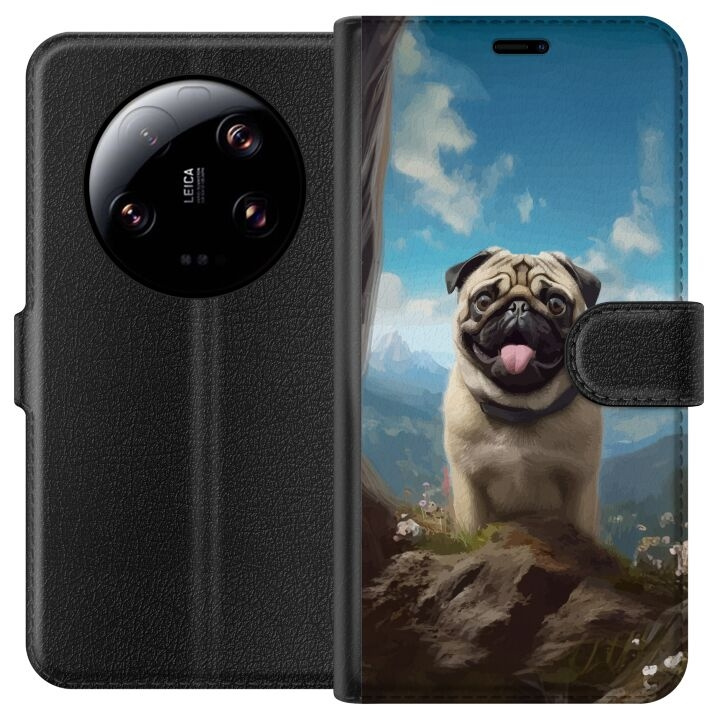 Plånboksfodral till Xiaomi 13 Ultra med Glad Hund motiv i gruppen SMARTPHONE & SURFPLATTOR / Mobilskydd / Xiaomi hos TP E-commerce Nordic AB (A64295)