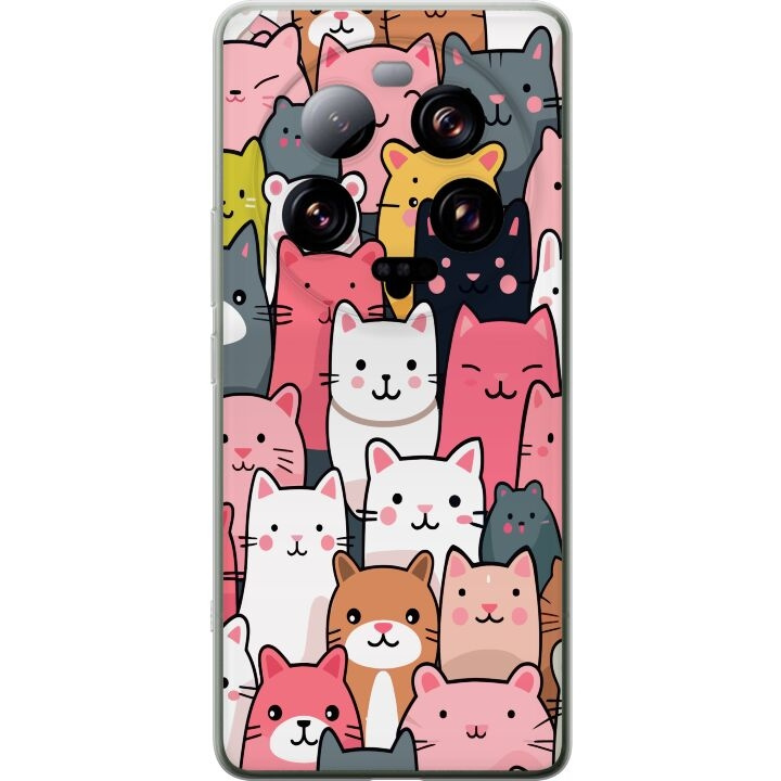 Mobilskal till Xiaomi 13 Ultra med Kattmönster motiv i gruppen SMARTPHONE & SURFPLATTOR / Mobilskydd / Xiaomi hos TP E-commerce Nordic AB (A64312)