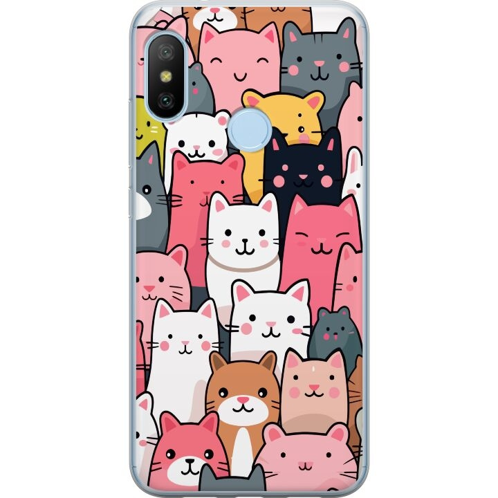 Mobilskal till Xiaomi Mi A2 Lite med Kattmönster motiv i gruppen SMARTPHONE & SURFPLATTOR / Mobilskydd / Xiaomi hos TP E-commerce Nordic AB (A64420)