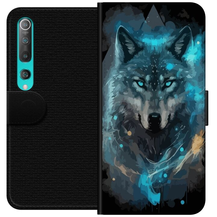 Plånboksfodral till Xiaomi Mi 10 5G med Varg motiv i gruppen SMARTPHONE & SURFPLATTOR / Mobilskydd / Xiaomi hos TP E-commerce Nordic AB (A64444)